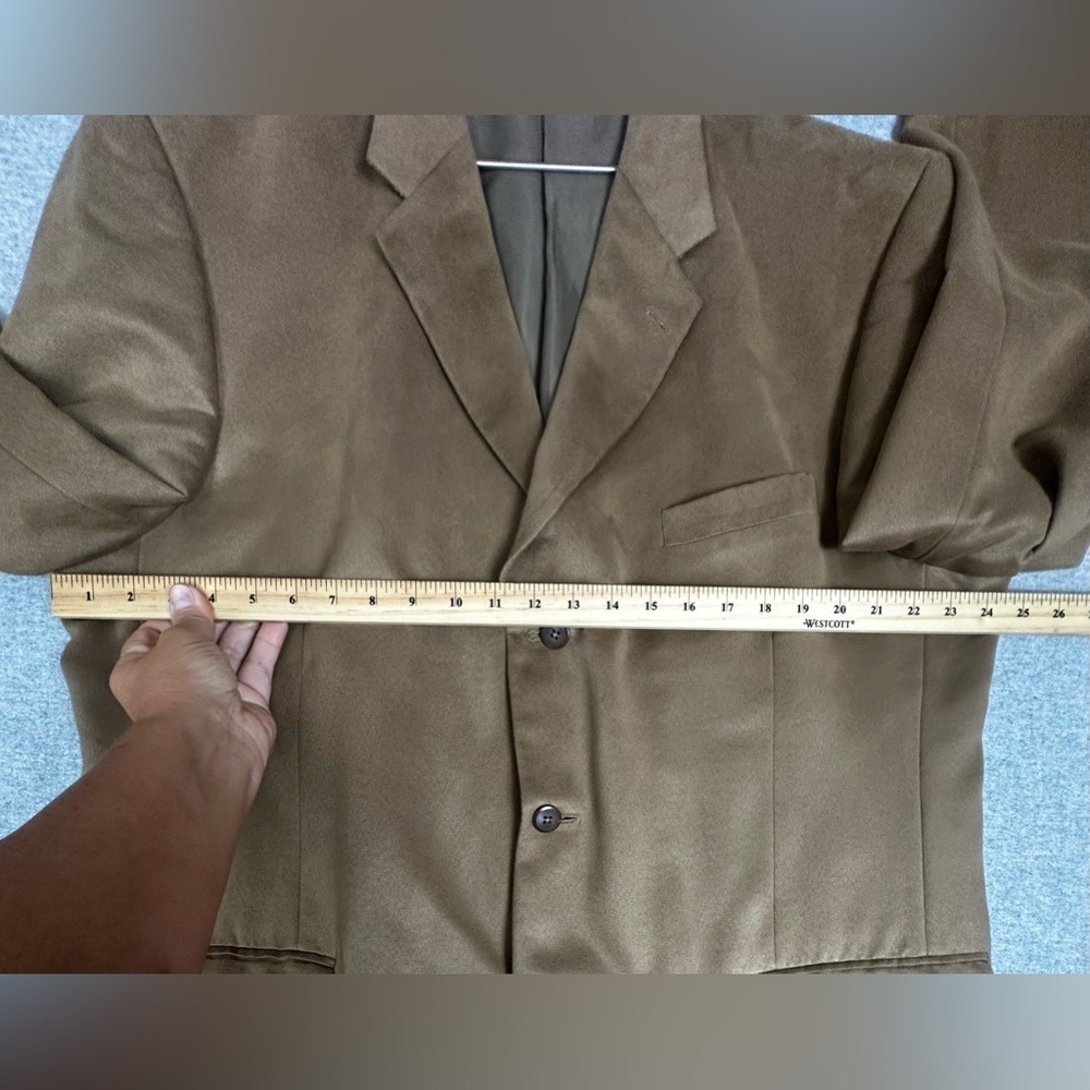 Bert Pulitzer Blazer Mens 48 Long Brown SupraSuede Sport Coat 3 Button - Picture 7 of 13
